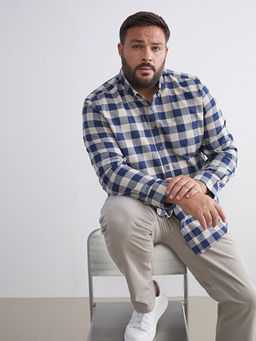 Regular Fit Uzun Kollu Ekose Gabardin Erkek G?mlek