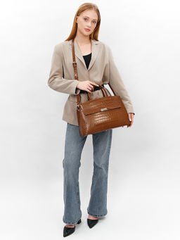 LACCOMA сумка НИ8099-рыжий натуральная кожа хлопок