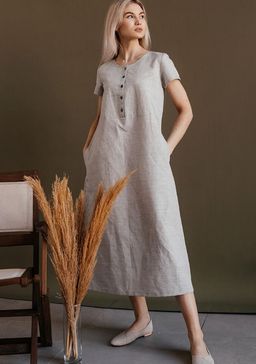 Платье лен ВОЛТРИ