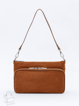 Сумка женская кожаная 8200PEF brown Polina&Eiterou  в Новосибирске