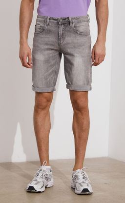 Шорты джинс F311-0910 grey - Fine joyce фото 2