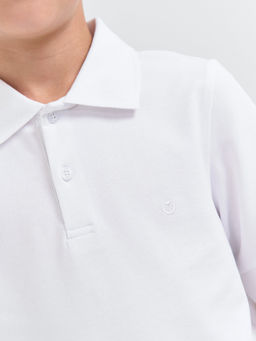 Футболка поло Белая 7+ - Bungly фото 5