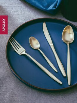 Набор столовых приборов APOLLO "Lungo matt Сhampagne" 16 пр.