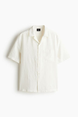 Camisa resort en mezcla de lino Regular Fit - H&m фото 4