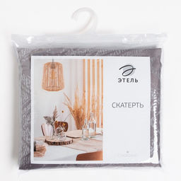 Скатерть Этель Lines цв.серый, 142*283 +/-3 см, 115 10 гр,100% п/э  фото 9