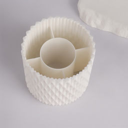 Органайзер - подставка для хранения косметики, вращающийся, 5 секций, d=11.5 см, белый