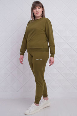 Арт. 2360/2 Костюм с брюками женский 50-58 (5 шт) Цвет:верх-зеленый орех,низ-зеленый орех