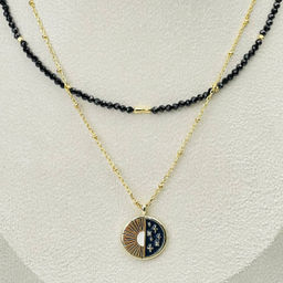 Колье двойное из Шпинели с цепочкой 38/42 см +