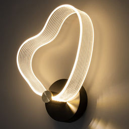 Бра Сердце LED 8 Вт 3000-6000К черный 25?20?6 см