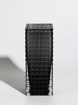 Ваза для цветов «Валери», кубики, 24.5×10 см, стекло, серая