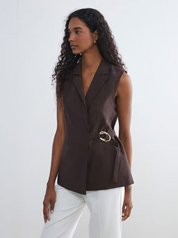 Kruvaze Yaka Kad?n Klasik Yelek