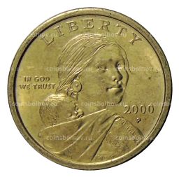 1 доллар 2000 года P США Сакагавея  Парящий Орел