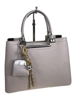 Женская сумка из искусственной кожи, цвет светло серый