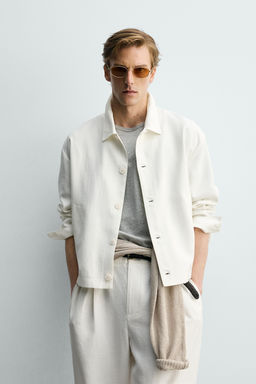 SOBRECAMISA FLUIDA BOXY FIT / Blanco roto - Zara фото 2