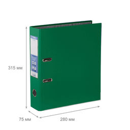 Expert Complete Регистратор PVC, мет.уг. 75 мм 50 шт. Premier A4 арочный механ. (разб.) лён зеленый EC1012235