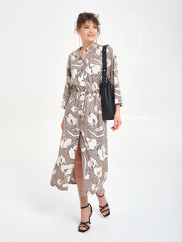 Платье из вискозы с принтом