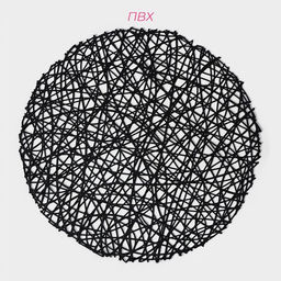 Салфетки сервировочные на стол Доляна «Паутинка», d=38 см, 4 шт., чёрные