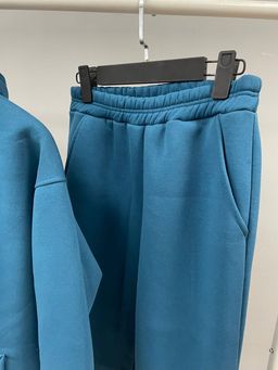 утепленный костюм футер 3хнитка начес, самое высокое качество пенье, петроль - Knitka wear фото 3