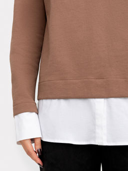 Джемпер женский в таупово-бежевом цвете тауп 122816 - Mark formelle фото 7