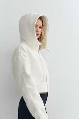 HOODED CLOTH JACKET - Zara фото 4