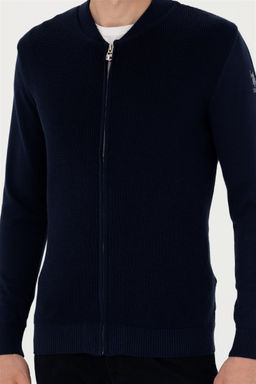 Мужской темно-синий базовый трикотажный кардиган - U.s. polo assn фото 6