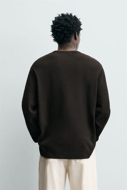 WAFFLE-KNIT TEXTURE T-SHIRT - Zara фото 3