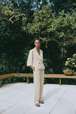 STRAIGHT-LEG TROUSERS WITH ELASTICATED WAIST - Zara фото 13