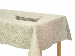 Скатерть льняная жаккардовая Мелкая ромашка- п/вар. 150*180 см. п/лен - Лен поволжья фото 2