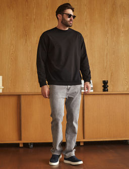 Джемпер Vilatte U49.067 хлопок с полиуретаном чёрный  фото 5