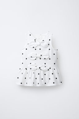 CONTRAST T-SHIRT WITH BOWS