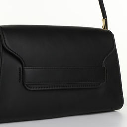 Сумка женская мессенджер без застёжки, 26×7×15 см, чёрная