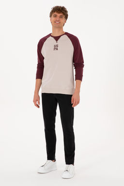 Erkek Bisiklet Yaka Regular Fit Bordo Sweatshirt - U.s. polo assn фото 4