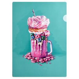 Цена за 4 шт. Папка-уголок для документов пластиковая арт. 65895/ 12 РОЗОВЫЙ МИЛКШЕЙК