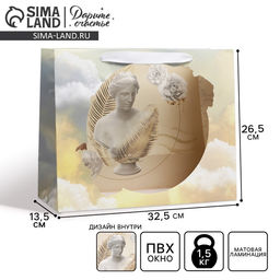 Пакет ламинированный с пластиковым окном Нимфа, 32,5 26,5 13,5 см - Дарите счастье фото 6