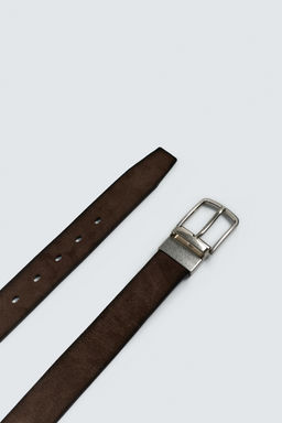 REVERSIBLE SPLIT SUEDE LEATHER BELT