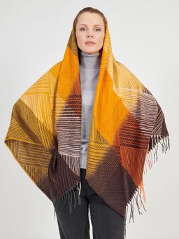 Большой  платок в стиле арт-деко в составе шерсть