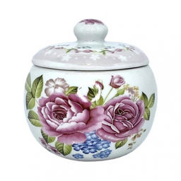 Сахарница 300мл Нежность с крышкой, фарфор арт. SL139-4"-512 (041934)