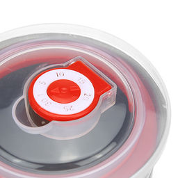 Банка для сыпучих продуктов из нержавеющей стали 0,85л, д10см, h12см, крышка пластмассовая с пароотводом, цветной корпус, зеленый, в коробке (Китай) - Домашняя мода фото 4