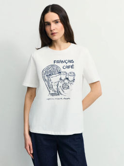 Оверсайз футболка с принтом и вышивкой / Zarina фото 3