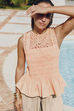 RUFFLED ELASTIC TOP - Zara фото 4