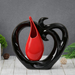 Ваза для цветов «Капля», вензеля, 24.5×23 см, керамика, МИКС