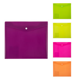 Expert Complete Trend NEON Папка-конверт для тетрадей с кнопкой A5+ 180 мкм волокно 10 шт. ассорти EC211130200