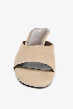 SUEDE KITTEN HEEL SANDALS - Zara фото 10