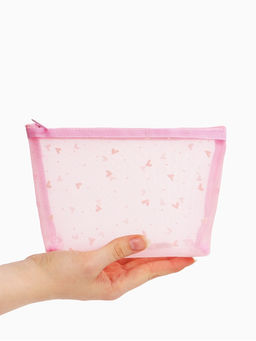 Косметичка женская Little love, с рисунком, на молнии, чёрная