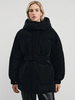 Куртка стеганая с поясом / Zarina  фото 4