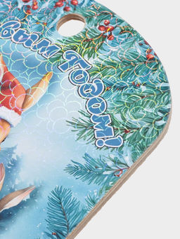 Цена за 2 шт. Доска разделочная сувенирная Дарим Красиво С Новым годом! Семейного тепла, дерево, 28?18?0.6 см, разноцветная