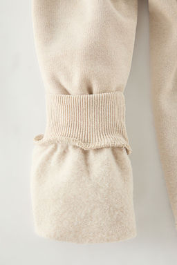 Tas Oversize/Genis Kesim Bask? ve Nak?sl? Ici Polarl? Sweatshirt TMNAW25SW00153