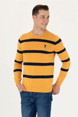 U. S. Polo Assn Мужской горчичный свитер