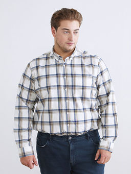 Regular Fit Uzun Kollu Ekose Gabardin Erkek G?mlek