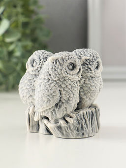 Сувенир "Три совы на пне" 7 см